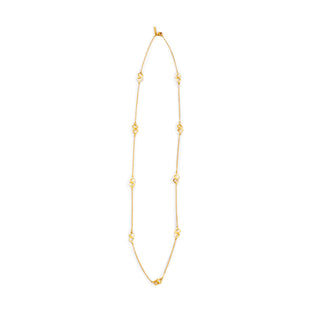 Brass Clover Necklace - 34"