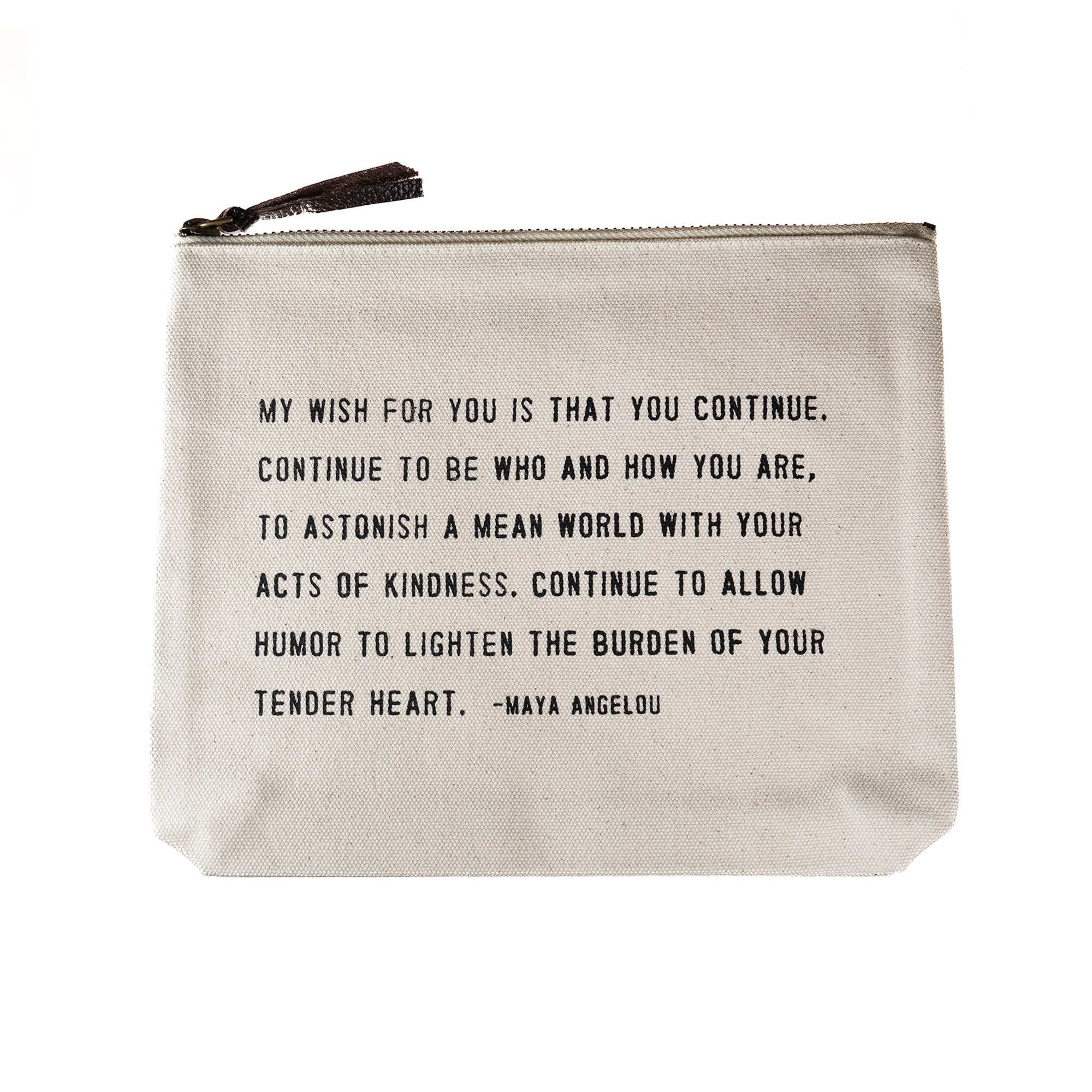 Canvas Zip Bag - Cream