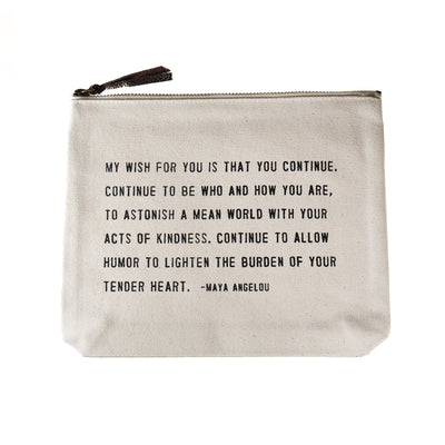 Canvas Zip Bag - Cream