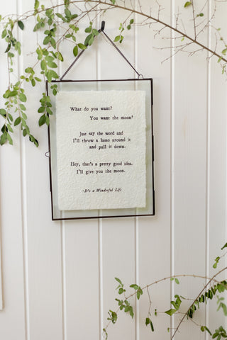 ***What Do You Want? (It's A Wonderful Life) Handmade Paper Print 12" x 16"