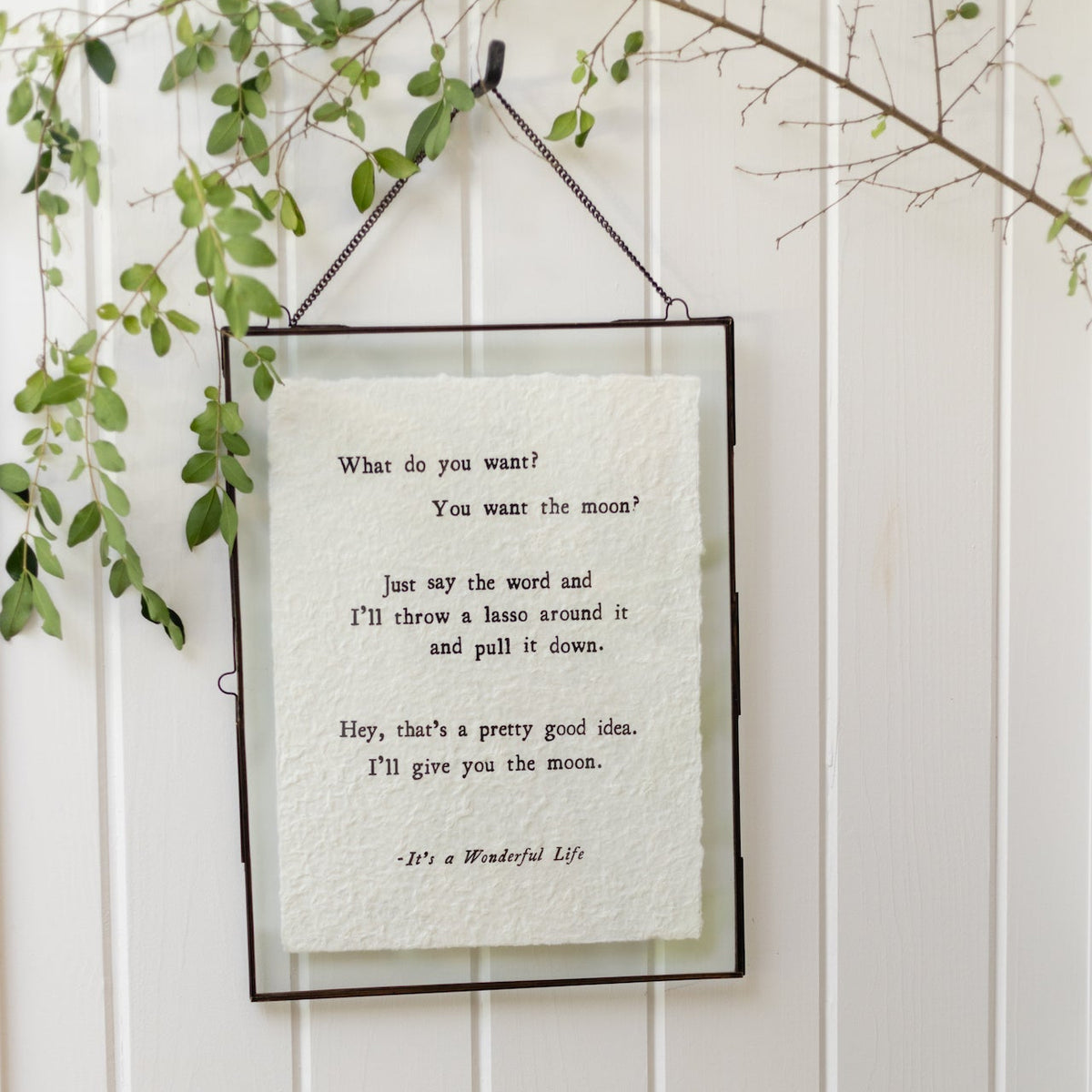 ***What Do You Want Handmade Paper Print - 12x16