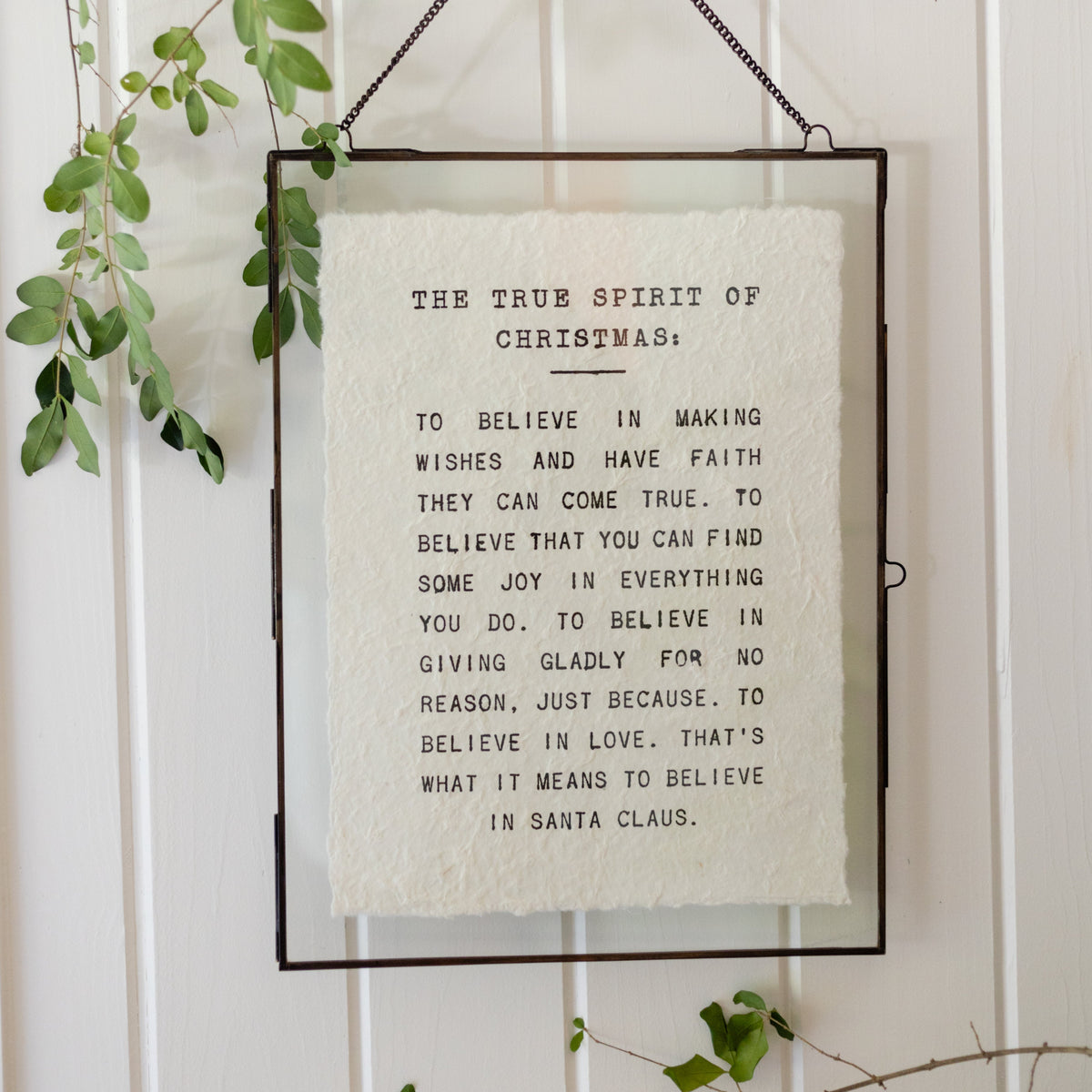 ***The True Spirit Of Christmas Handmade Paper Print - 12x16