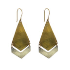 Orion Earrings, Arrow, Brass & Silver