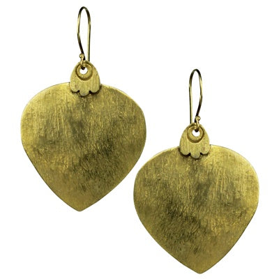 Petal Earrings, Brass