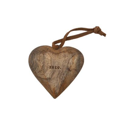 Small Engraved Wood Hearts