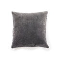 ***Ash Velvet Pillow With Poms - 22"x22