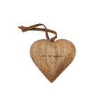 Small Engraved Wood Hearts