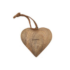 Small Engraved Wood Hearts