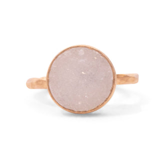 ***Druzy Open Ring- Gold Plated Brass