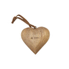 Small Engraved Wood Hearts