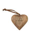 Small Engraved Wood Hearts