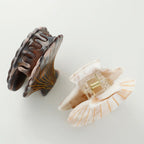 Calacatta Seashell Claw Clip, Small