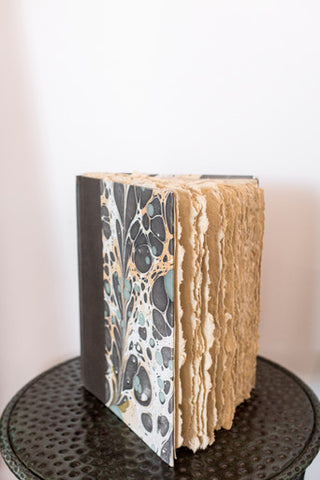 ***Green and Cream Marble Journal - 11"x14.5