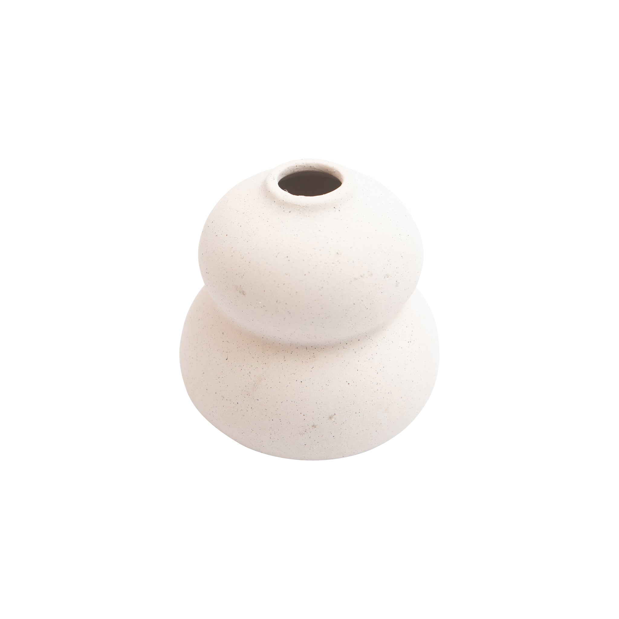 Small Matte Clay Vase Taupe, Assorted Shapes