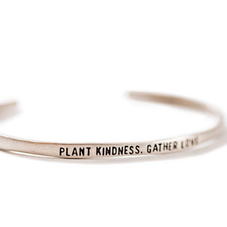 ***Silver Cuff - Plant Kindness