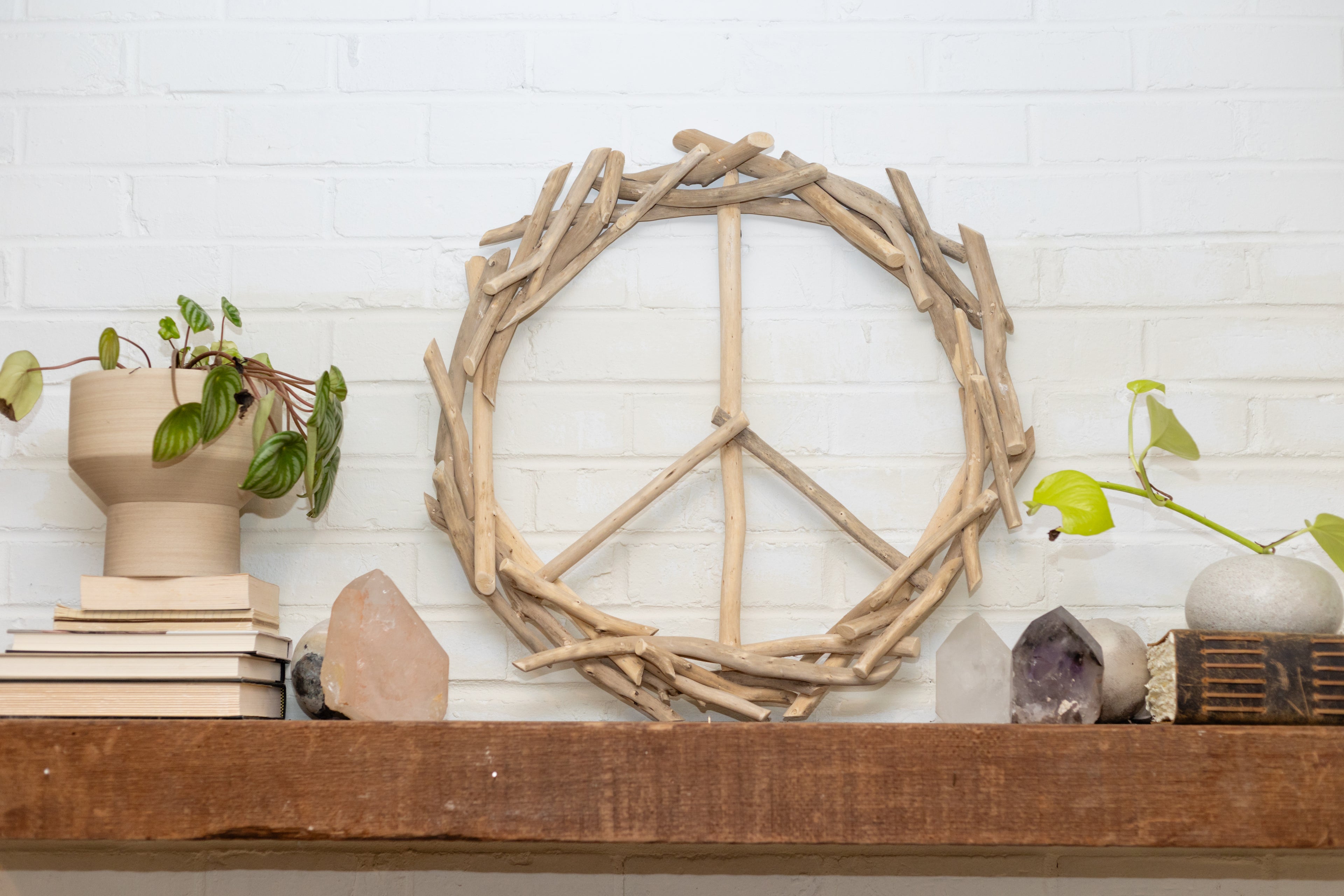 Skinny Driftwood Peace Signs