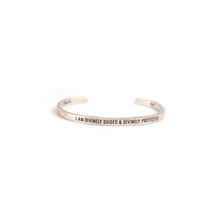 ***Silver Cuff - I Am Divinely Guided