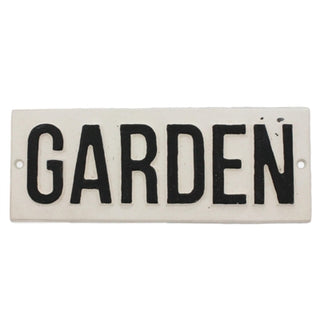 Cast Iron "Garden" Sign