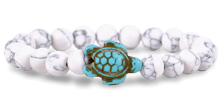 Track a Turtle Bracelet -White Howlite