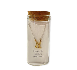 ***Message in a Bottle Collection - Necklace - Gold Bird Outline