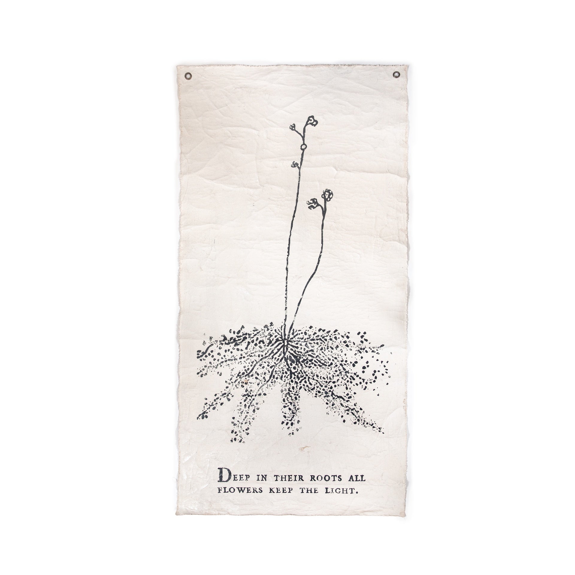 ***Deep In Their Roots - Botanical Hand Painted Wall Hanging 32"x63" (sizes vary)