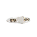 ***Silver Rainbow Moonstone Ring with Labradorite Accents - Size