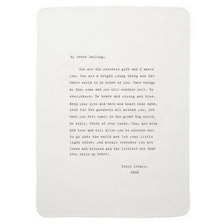 Sweet Darling (Letter to Sophie) Large Heirloom Blanket 51" x 63"