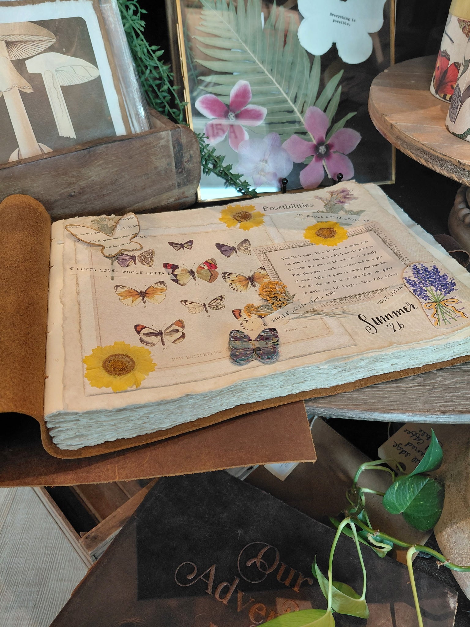 Our Adventure Leather Story Keeper 14" x 10" - Moss