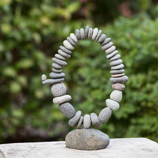 Stone Oval On Stand
