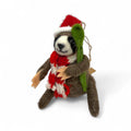 Sloth with red & white scarf and mistletoe  - Snuggle of Sloths