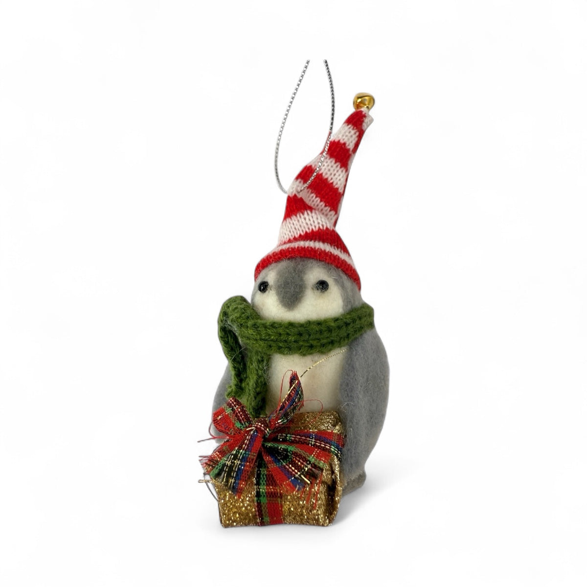 Boy penguin with red and white long cap - Huddle of Penguins