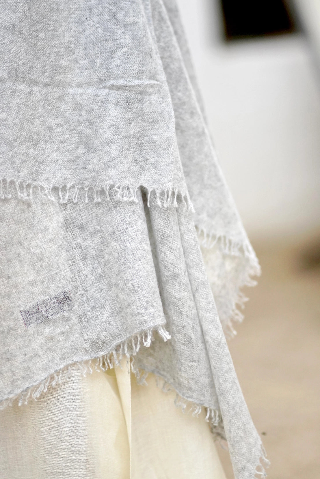 Cashmere Scarf - Silver Grey