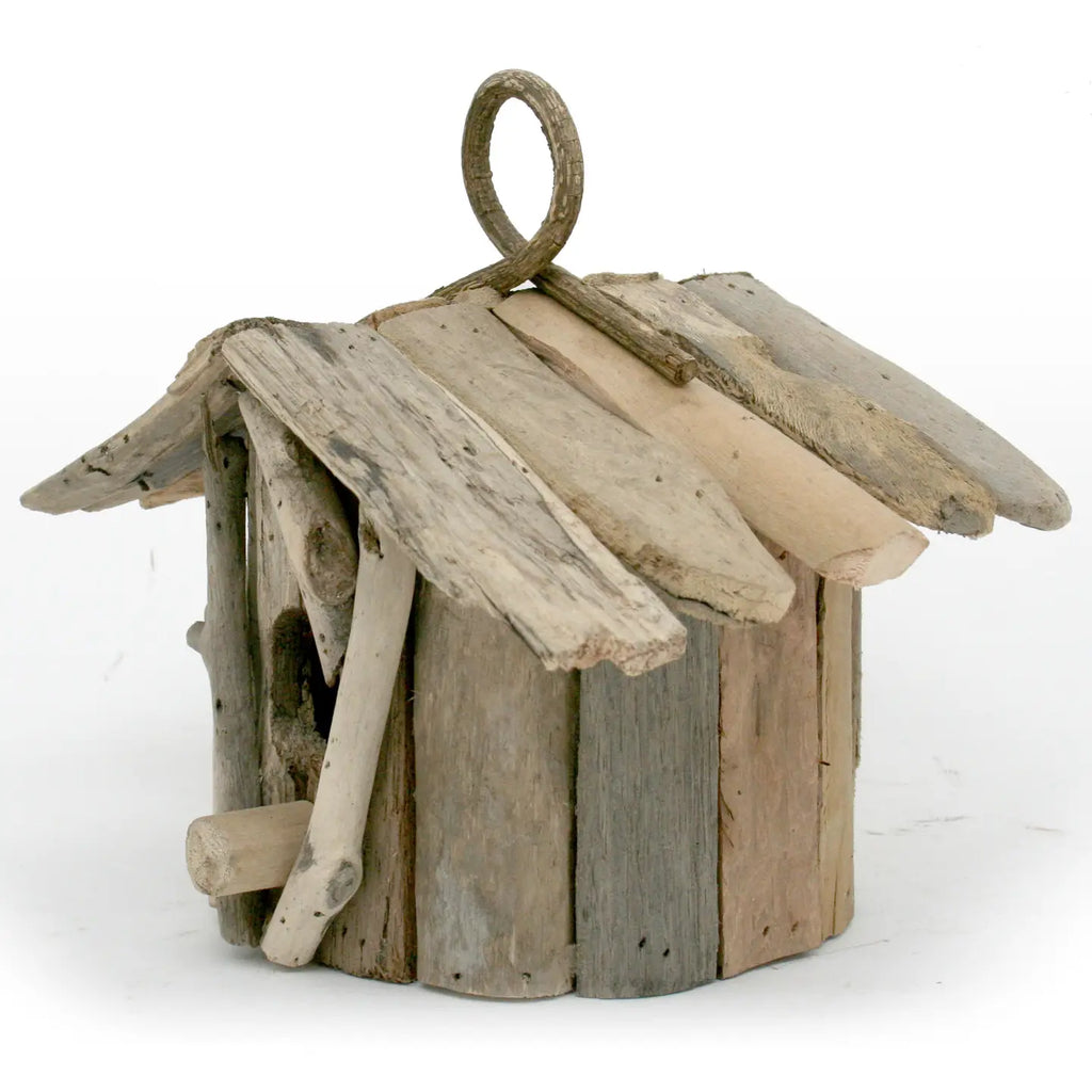 Round Driftwood Birdhouse