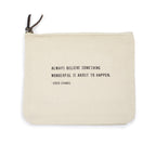 Canvas Zip Bag - Cream
