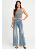 High Waisted Wide Leg Jean, Light