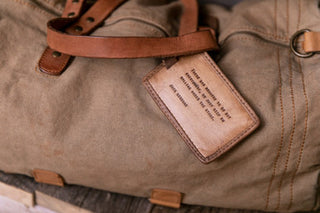 Leather Luggage Tag - Robert Louis Stevenson 5”x3