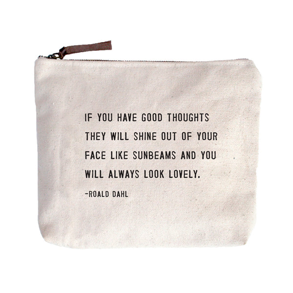 Always Look Lovely (Roald Dahl) Canvas Zip Bag – Sugarboo & Co