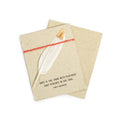 Feather Card - Hope Is The Thing -Emily Dickinson