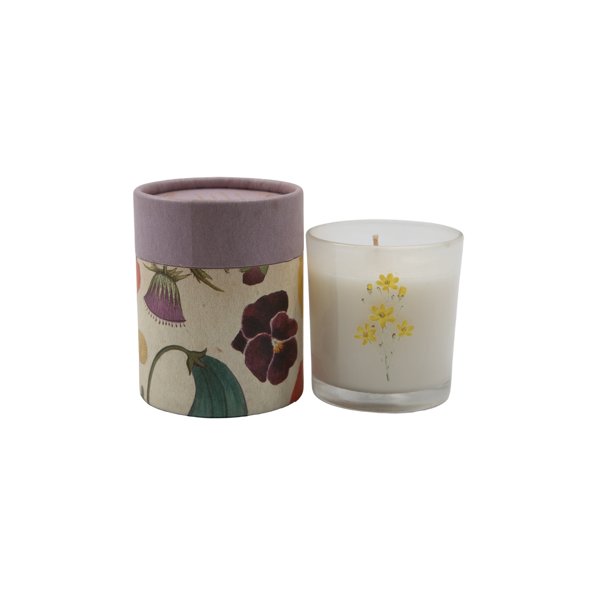 Flora & Fauna Yellow Pansy Flower Candle