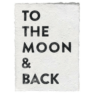 ***Handmade Paper Print - Moon & Back - 12"x16