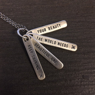 ***Keep Shining Silver Necklace - 22"
