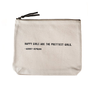 Happy Girls (Audrey Hepburn) Canvas Zip Bag