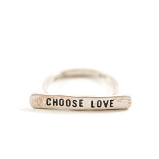 ***Choose Love Bar Ring