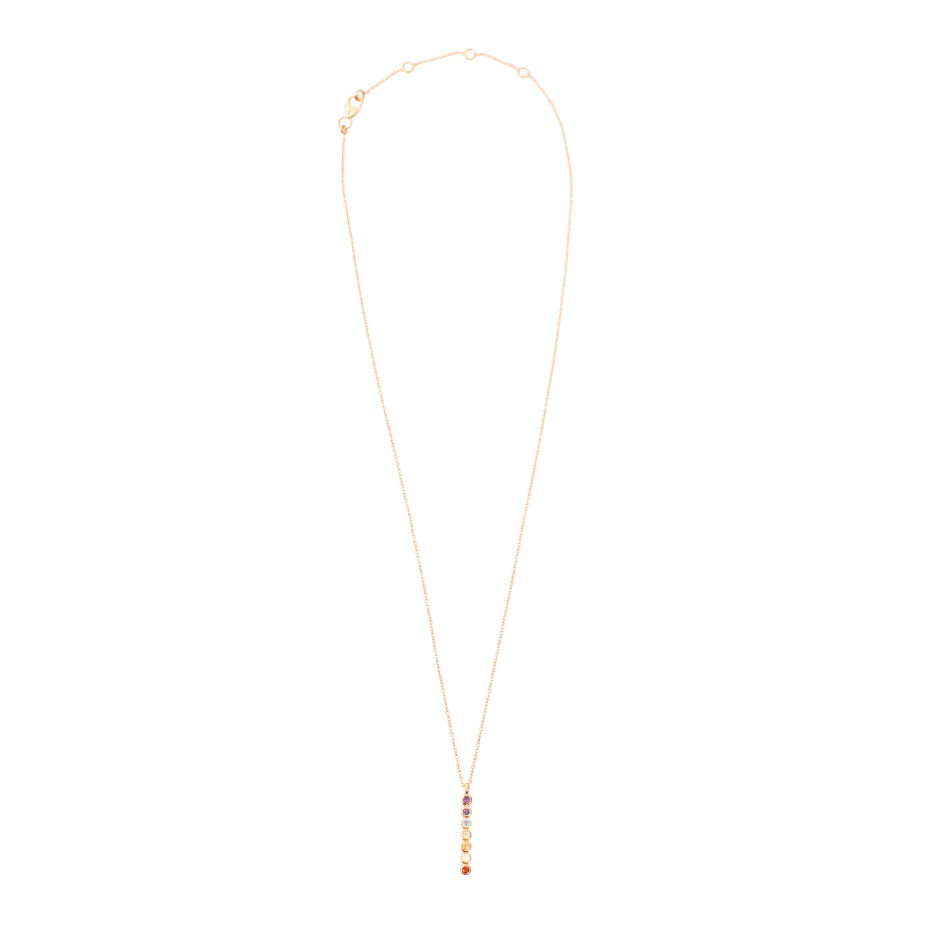 ***Chakra Stone Necklace - Gold Plated Brass