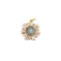 ***Labradorite and Baguette Sun Charm - 0.7"
