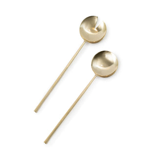 ***Gold Plated Brass Salad Servers Set