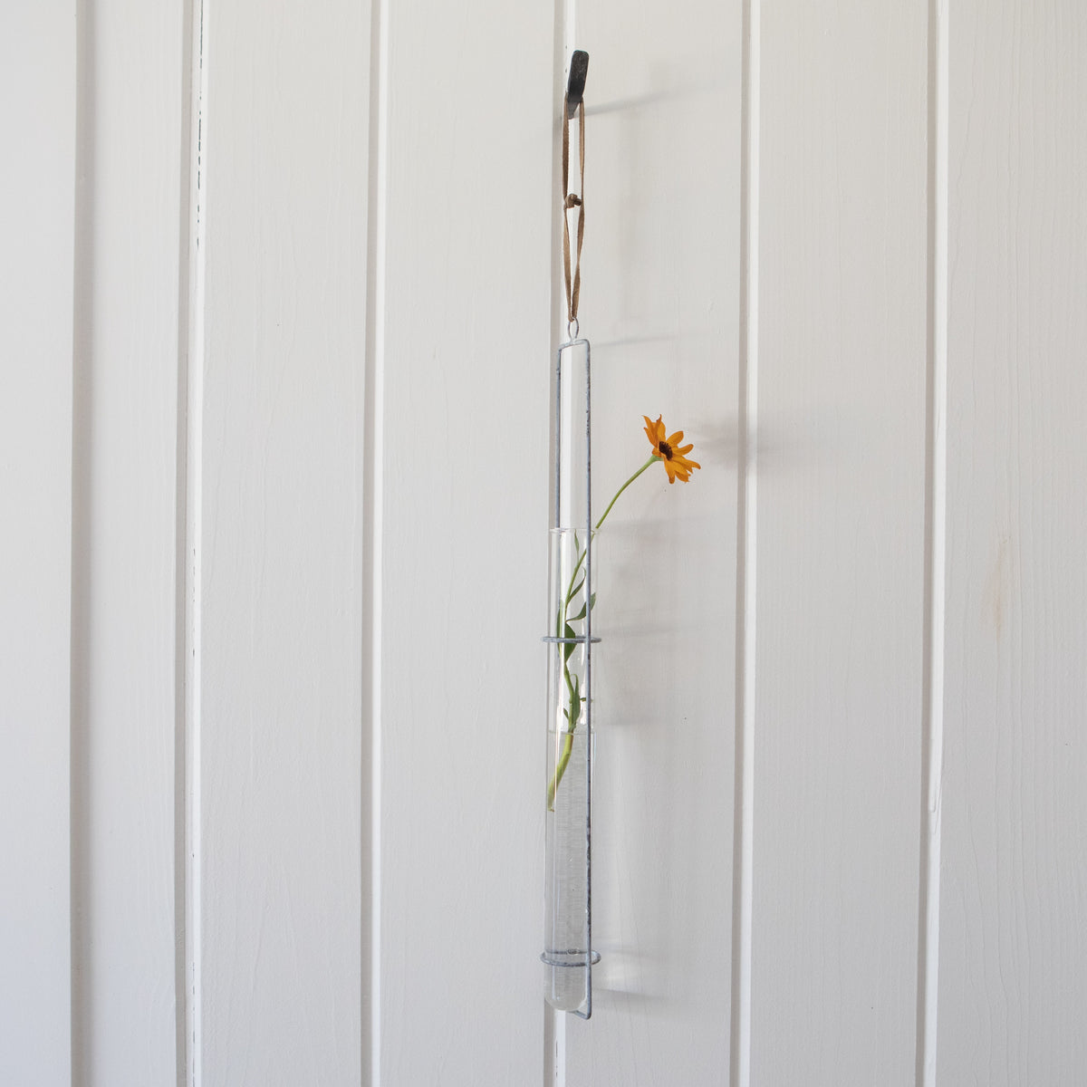 Zinc Hanging Glass Tube Vase