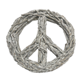 ***XXLarge Driftwood Peace Sign (WHITEWASH) - 40" x 40"