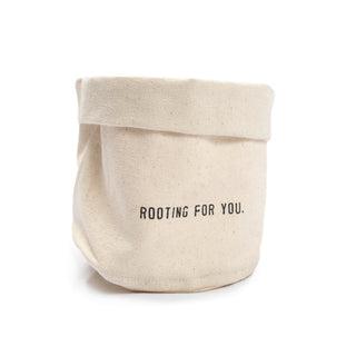 Rooting For You - Small Canvas Planter 6" x 3.75"