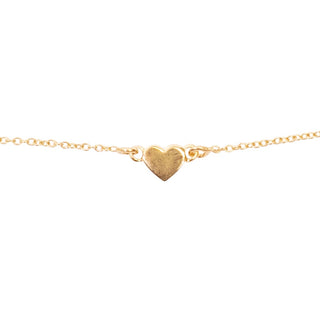 ***Gold Plated Brass Anklet with Heart